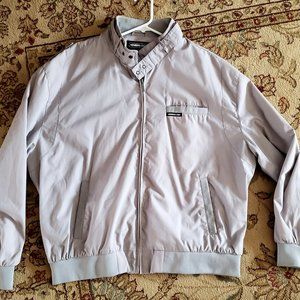Members Only Mens 2XL Grey Racing Jacket Zip Vintage 80s 90s